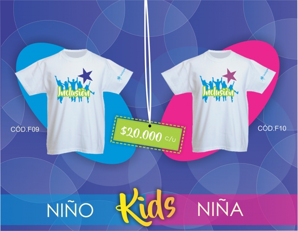 Camisetas para niños cuello redondo